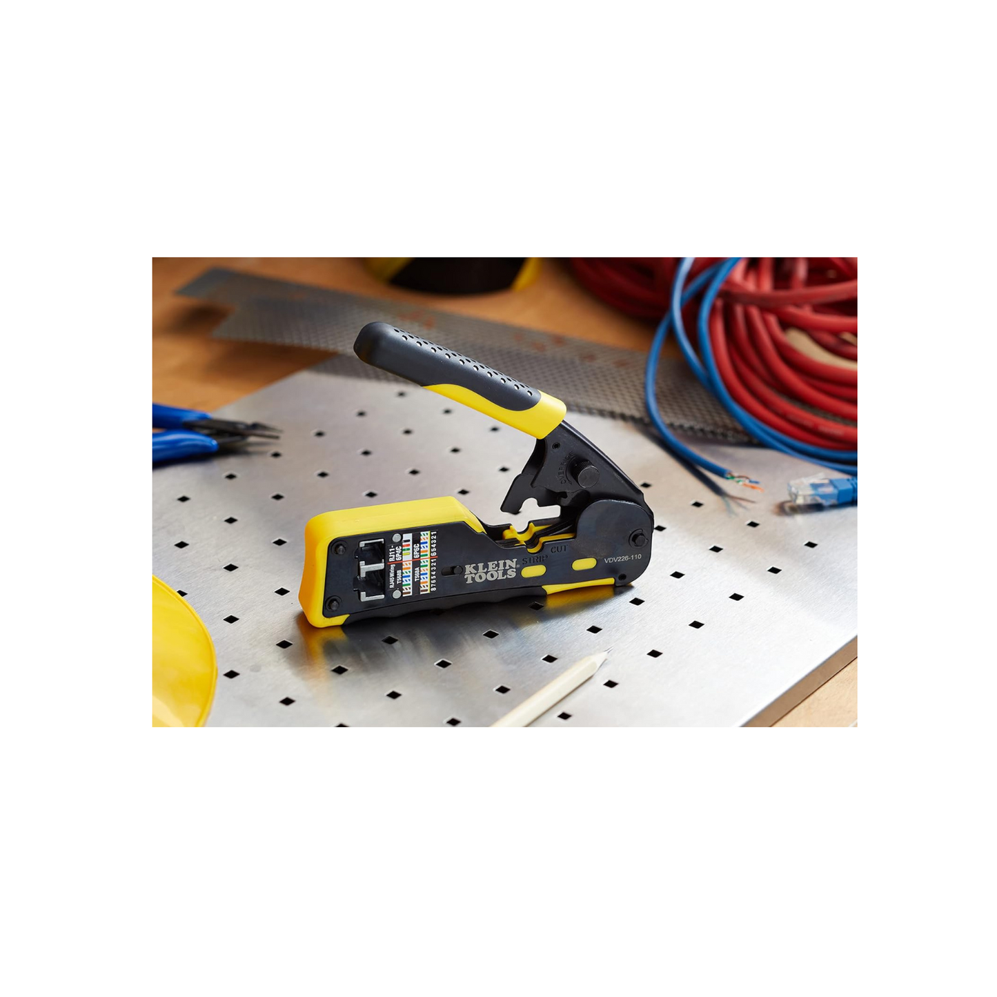 Klein Tools VDV226-110 Ratcheting Modular Data Cable Crimper