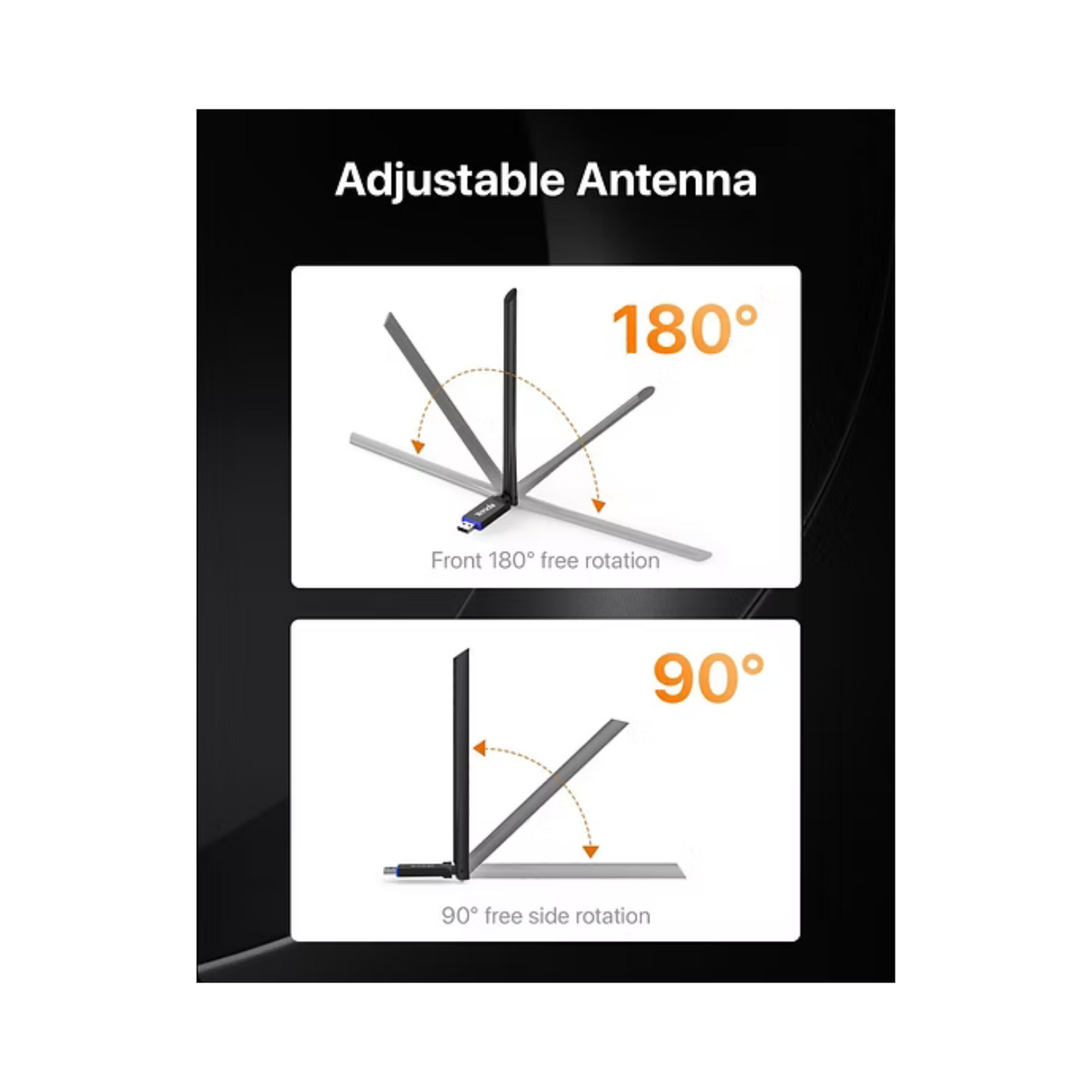 Tenda U11 Pro AX900, Wireless USB Adapter, Black