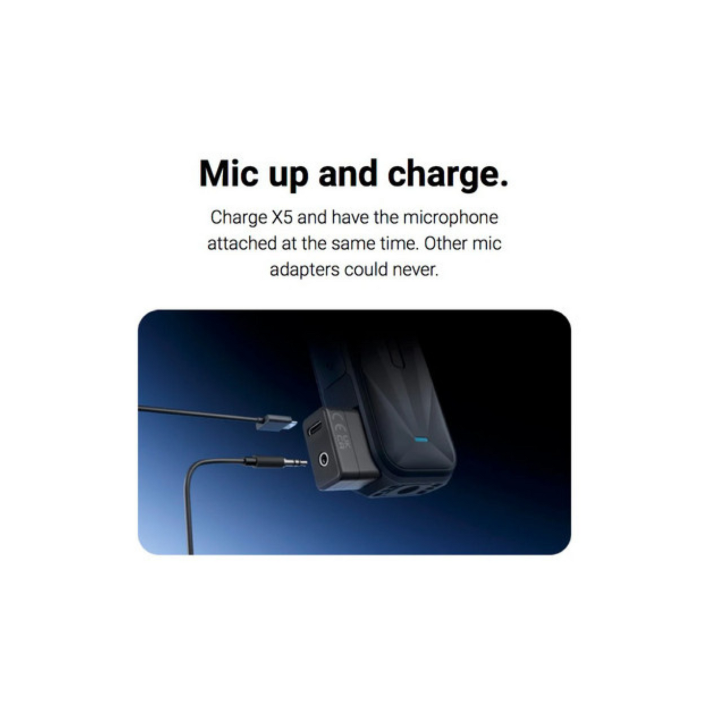 Insta360 X5 Microphone Adapter, Black