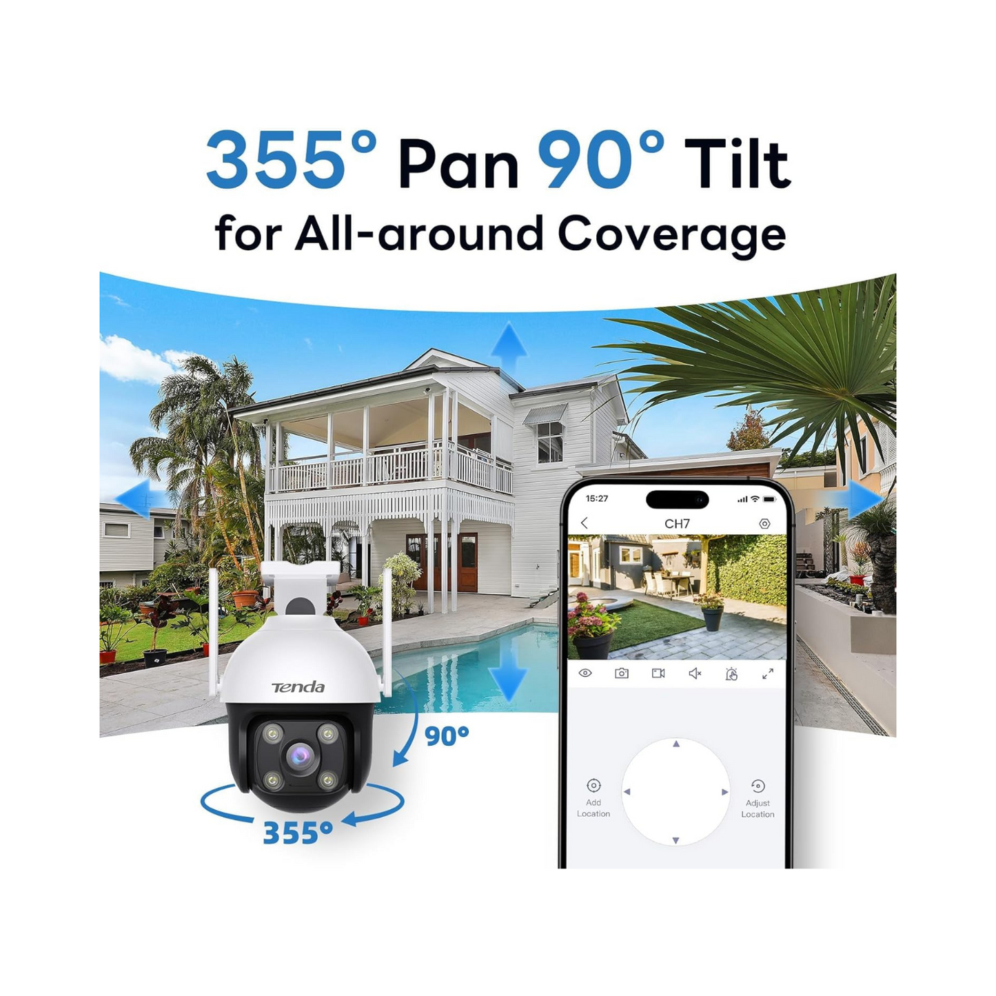 Tenda CH3 V2.0, IP Camera, White