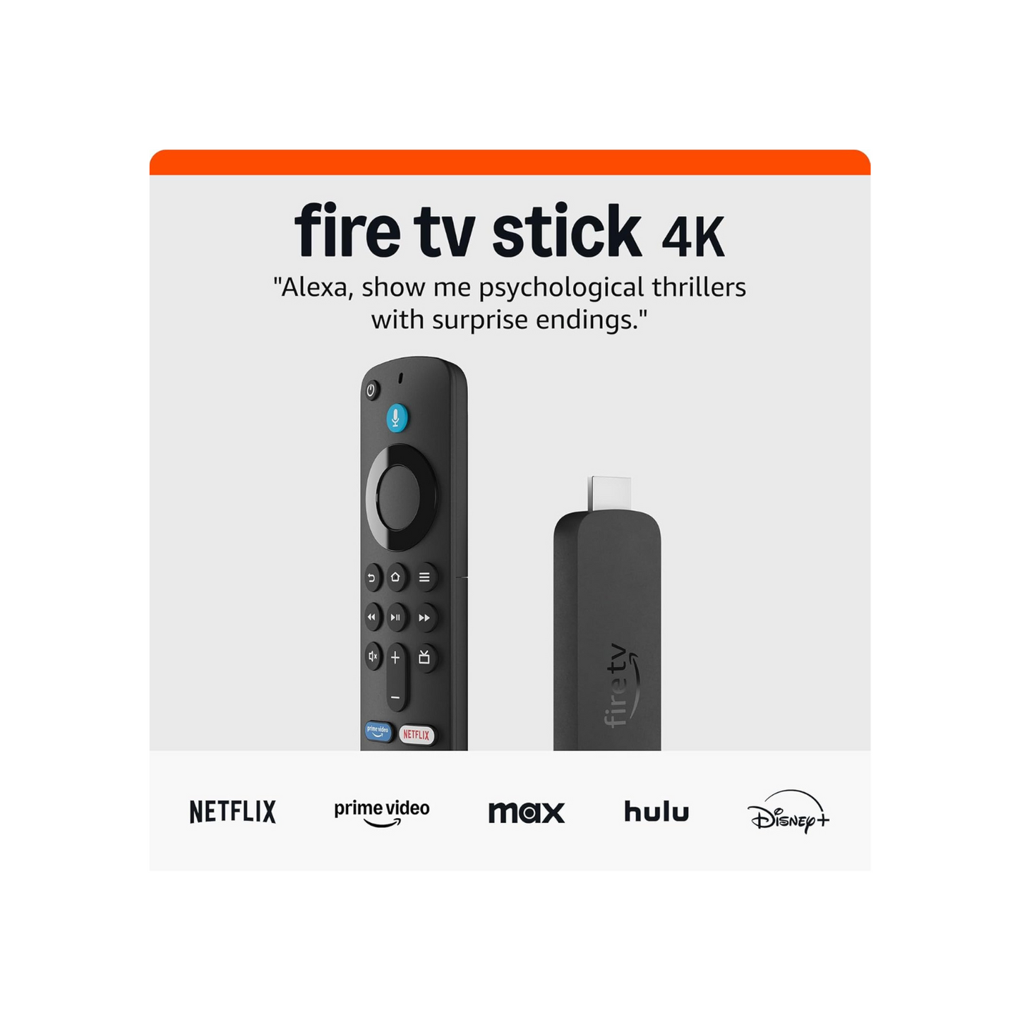 Amazon Fire TV Stick 4K (newest model) with AI-powered Fire TV Search, Wi-Fi 6