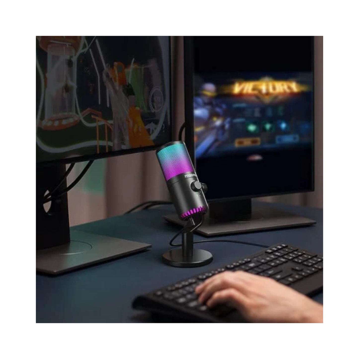 Maono DM30RGB, Gaming Microphone, Black