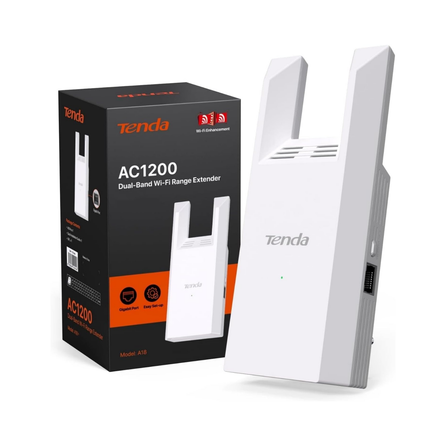 Tenda AC1200, WiFi Range Extender, White