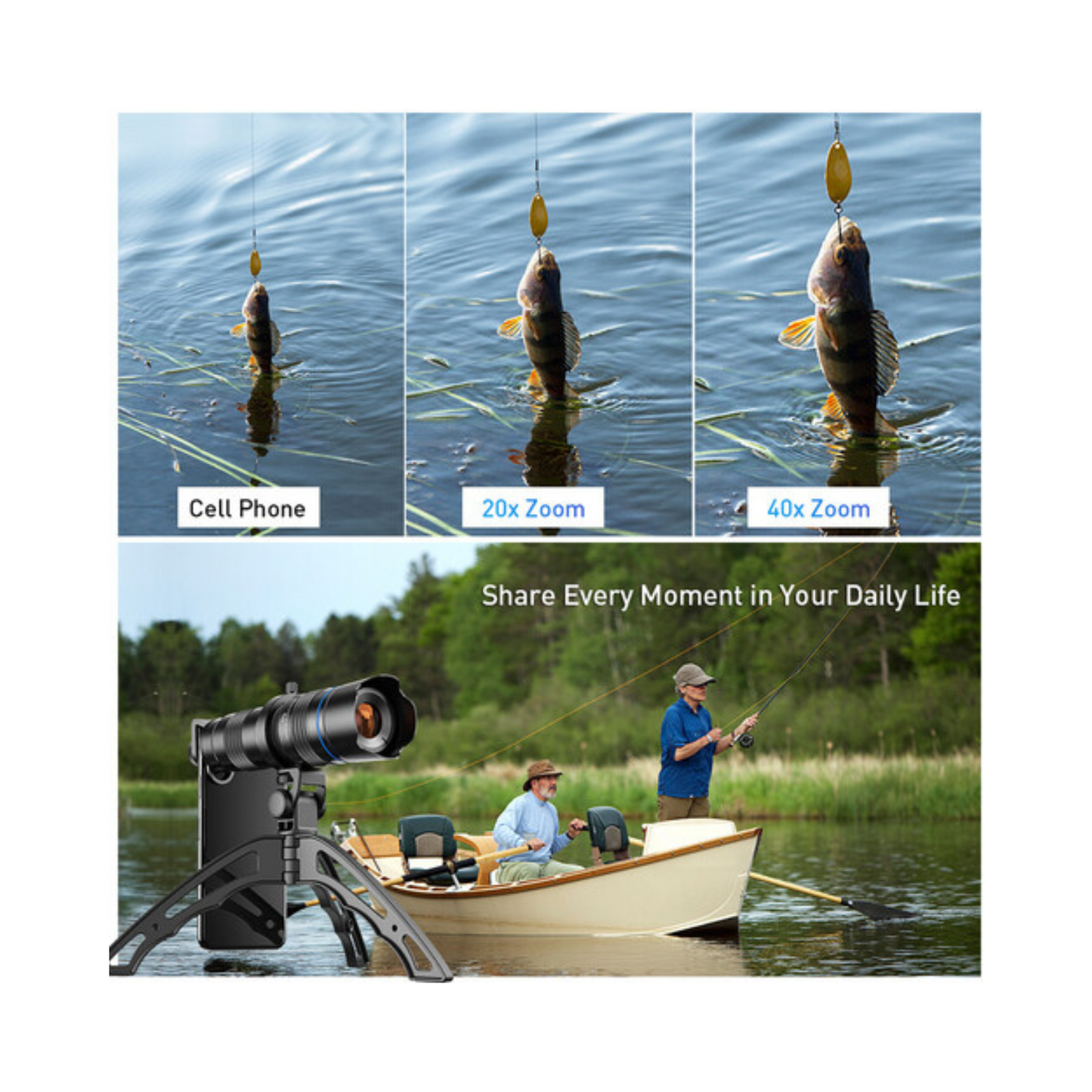 Apexel 20-40X Phone Lens