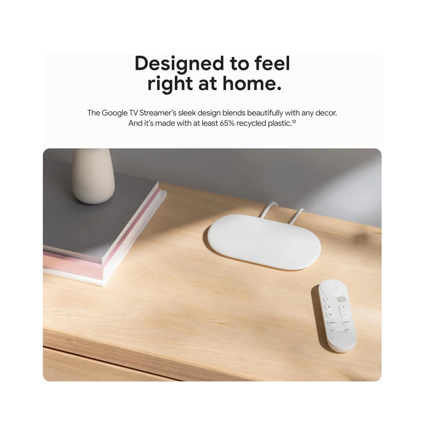 Google TV 4k, TV Streamer, Porcelain