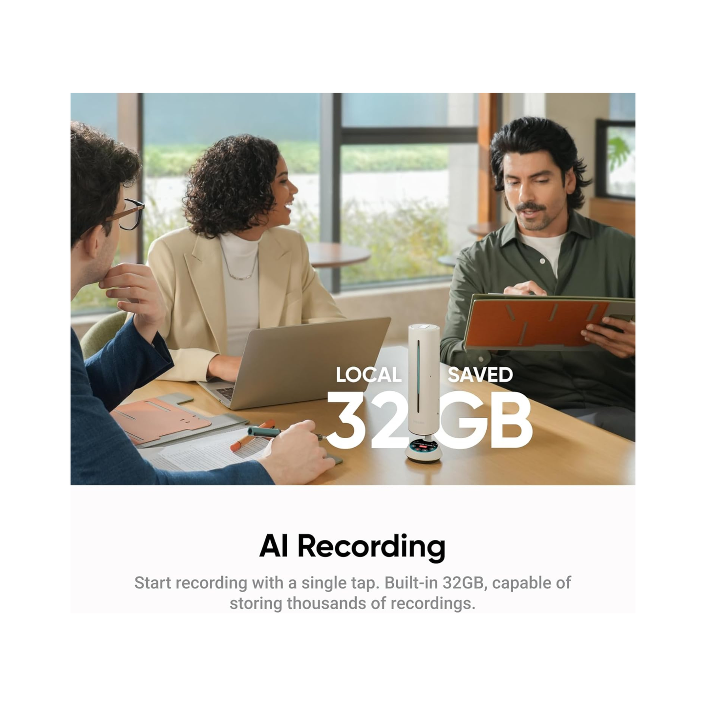 Insta360 Wave, AI Speakerphone, Graphite Black