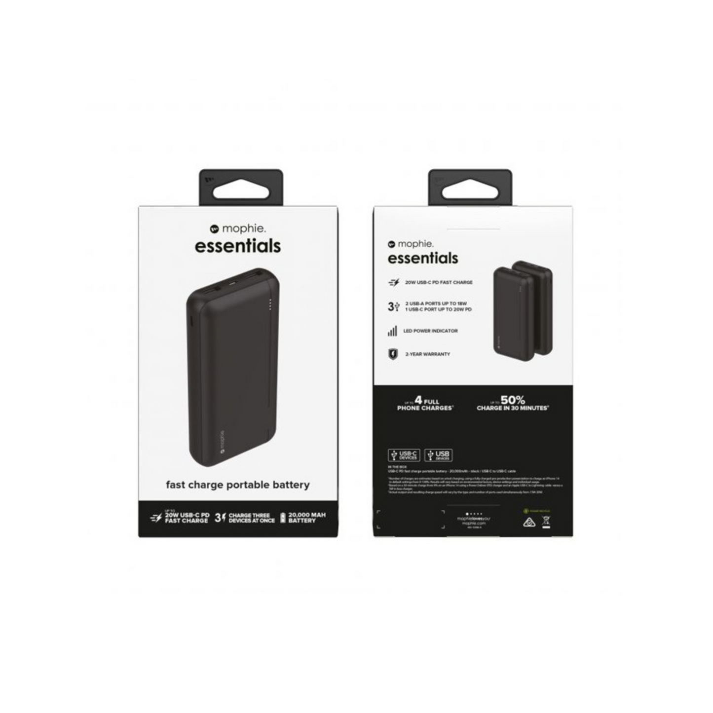 MOPHIE PS 20K 20W BLK
