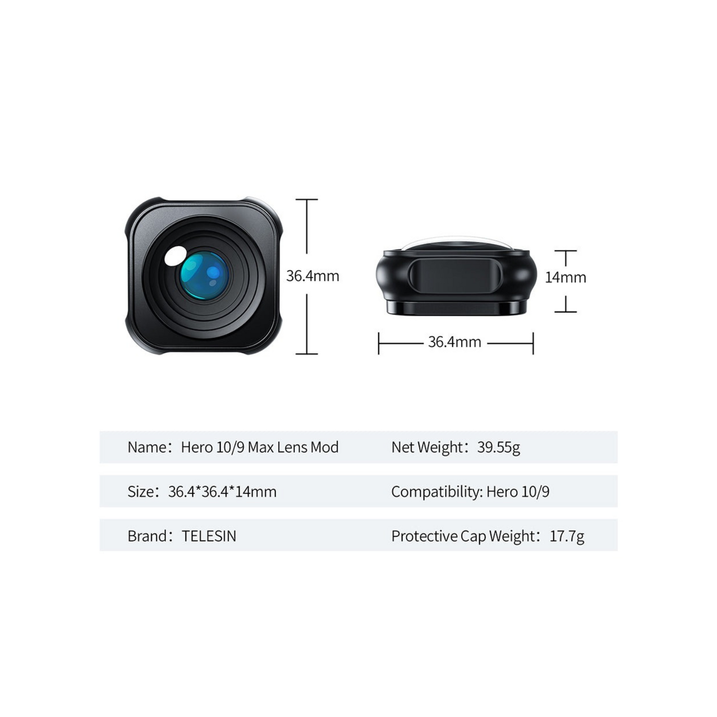 TELESIN LENS MOD GOPRO