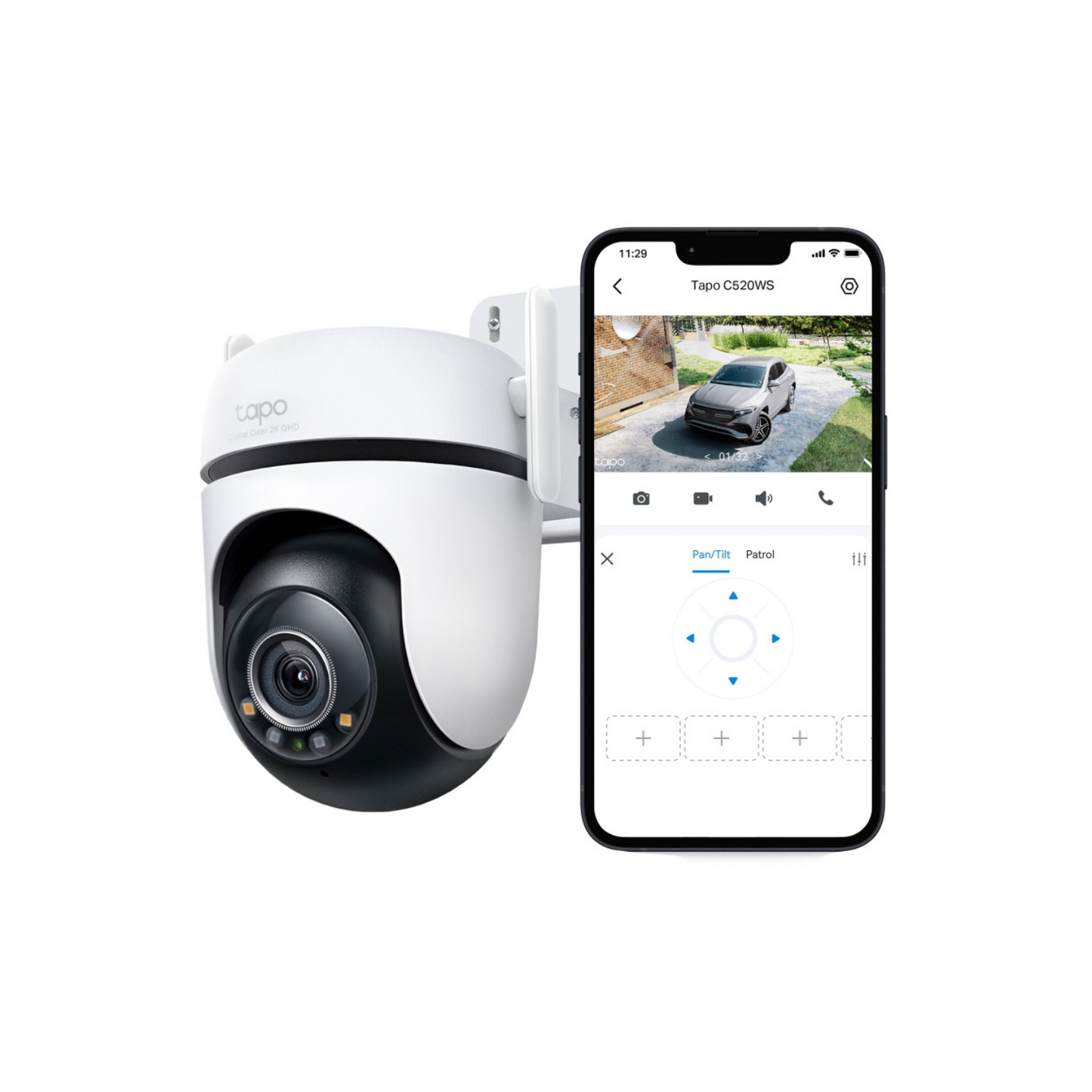 TP-Link Tapo C520WS, Wi-Fi Security Camera, White