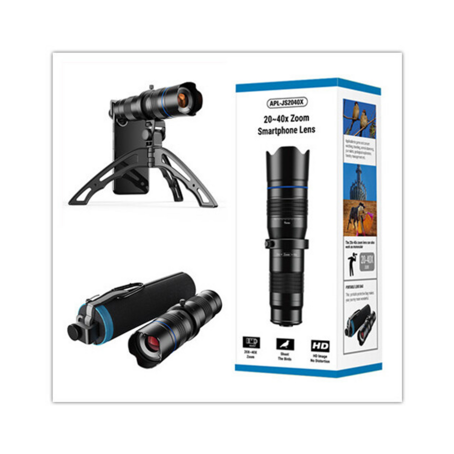 Apexel 20-40X Phone Lens