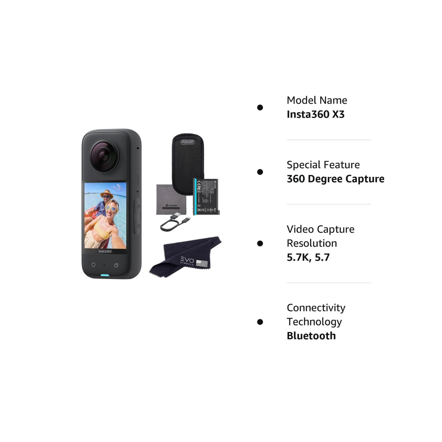 Insta360 X3 360 Degree Waterproof Action Camera