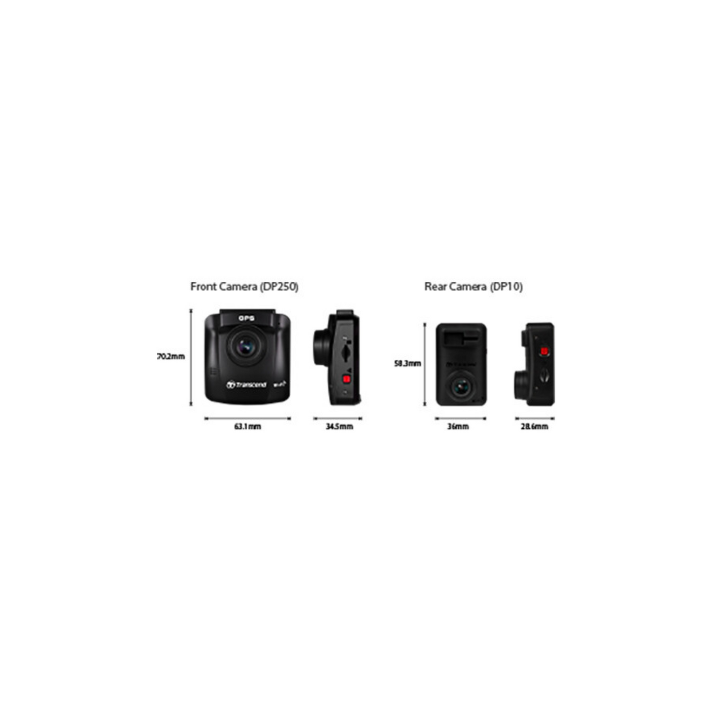Transcend Drivepro 620, Dashcam, Black