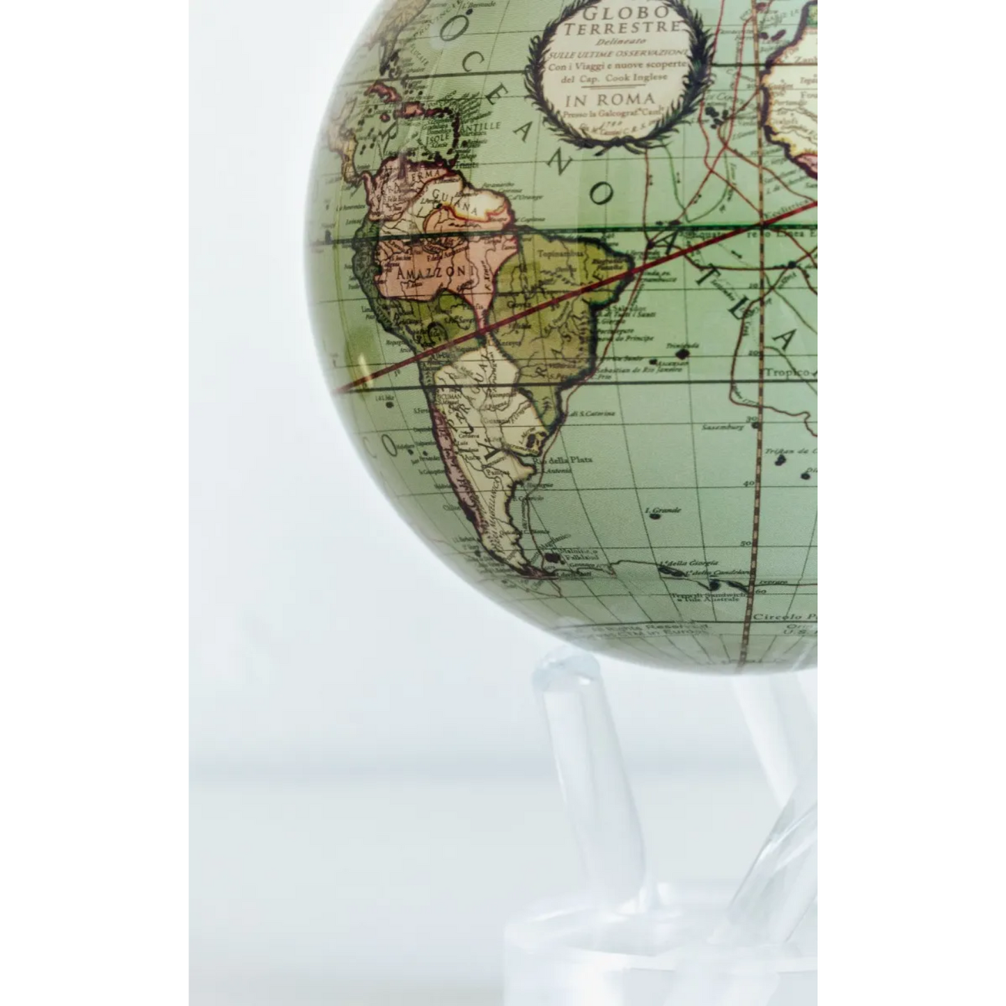 Mova Globe Antique terrestrial Green Self Rotating Globe