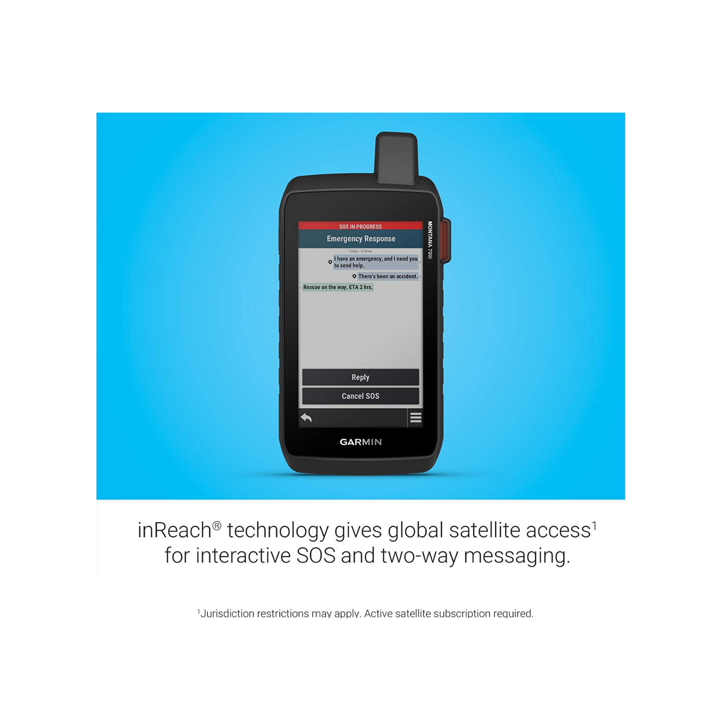 Garmin Montana 700i, Rugged GPS Handheld with Built-in inReach Satellite Technology