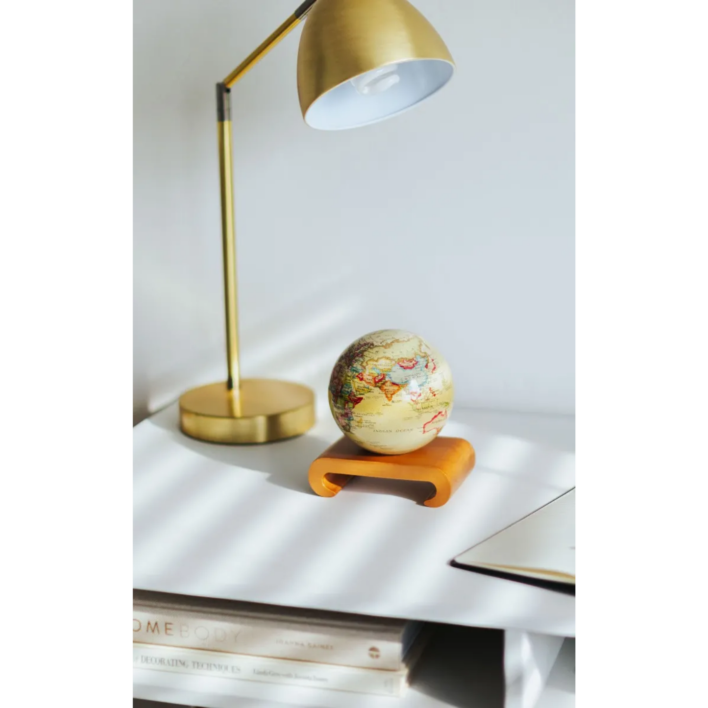 Mova Globe Political Map Yellow 8.5" Self Rotating Globe
