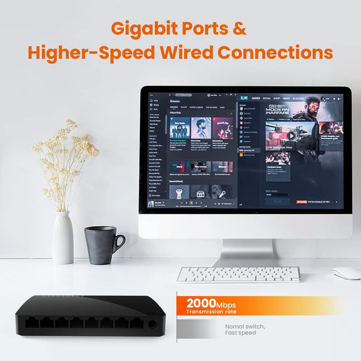 Tenda SG108 8-Port Gigabit Switch