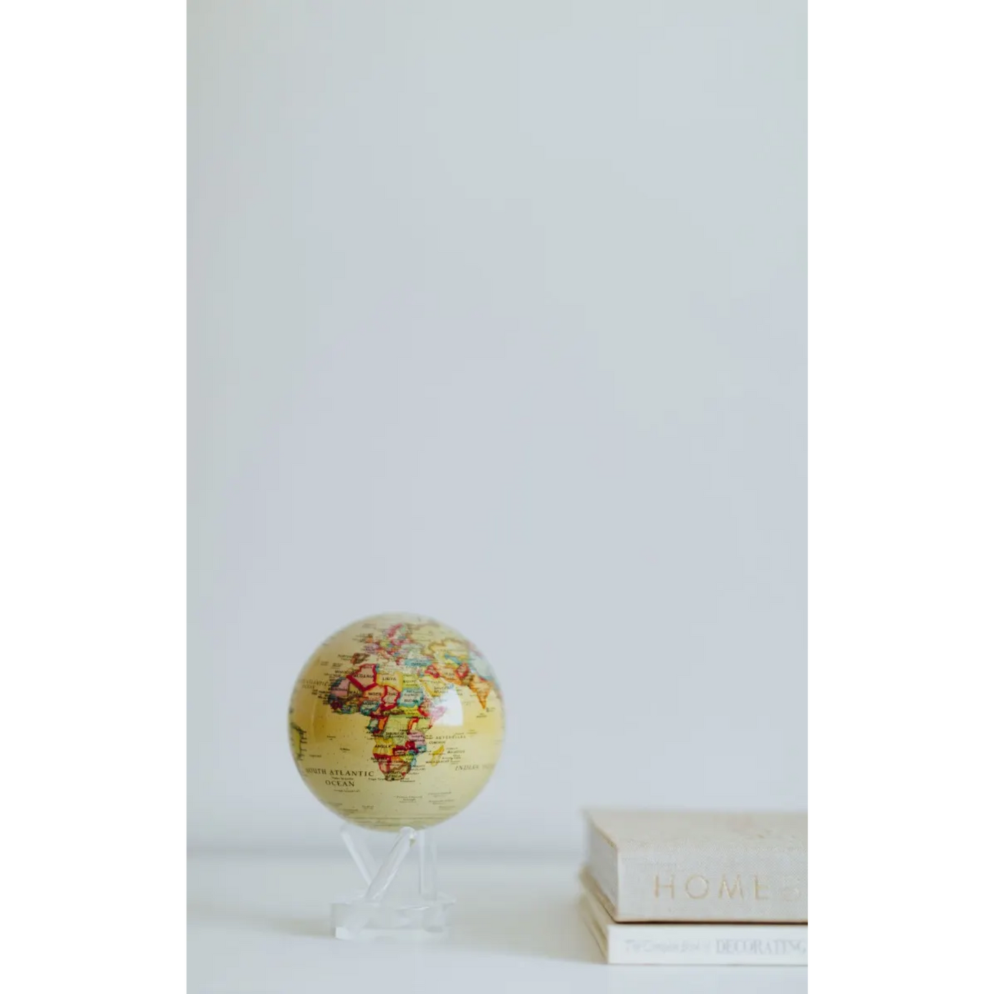 Mova Globe Political Map Yellow 8.5" Self Rotating Globe