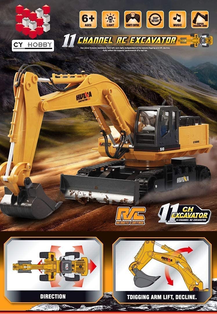 Huina 1510 Excavator Remote Control Toy