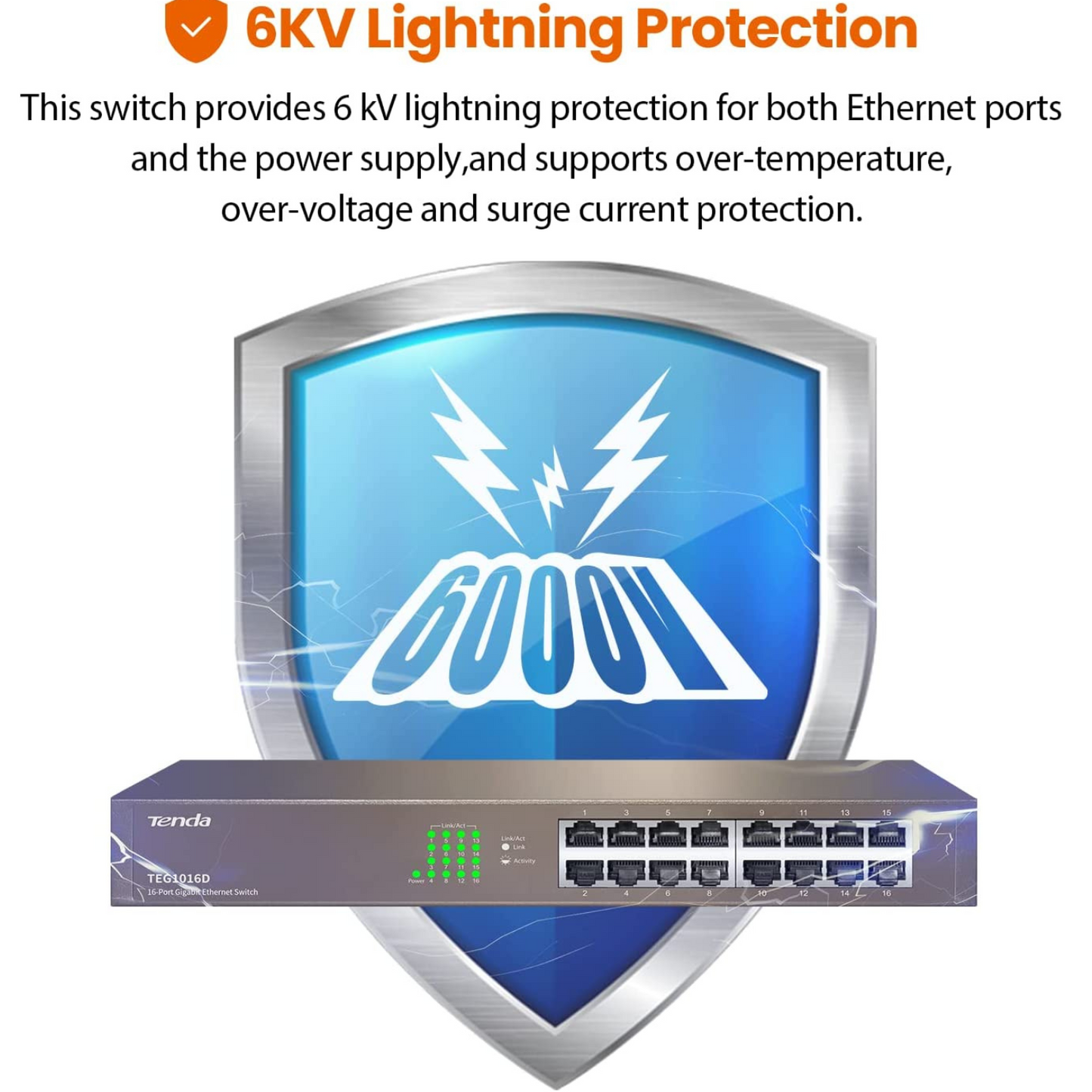 Tenda TEG1016D 16-Port Gigabit Ethernet Switch