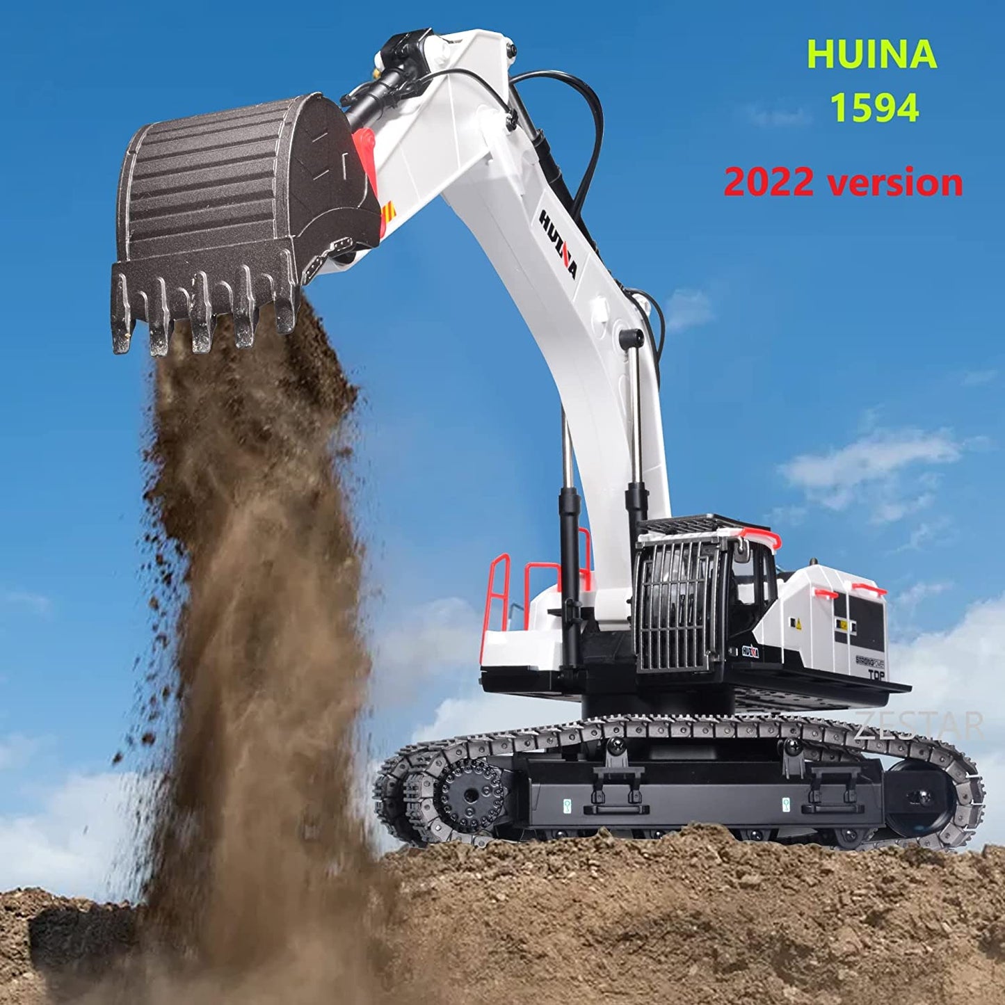 Huina 1594 1:14 22 CH Excavator Remote Control Toy