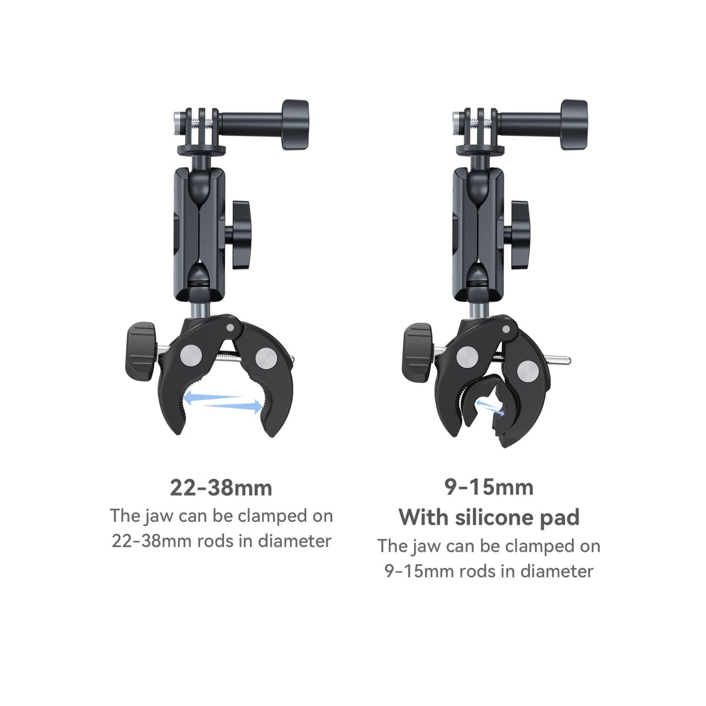 Telesin Universal Handlebar Mount Tube Clamp