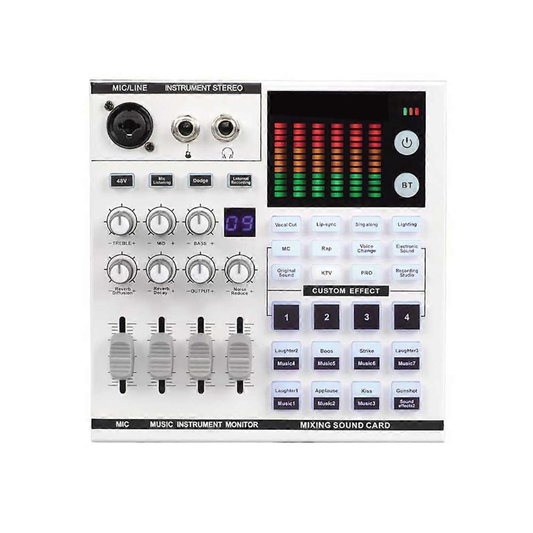 SN800, Multifunctional Live Sound Card, White