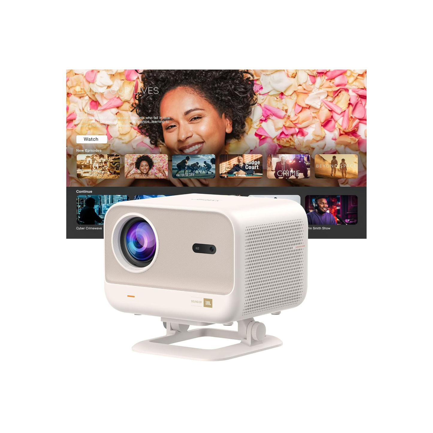 Yaber L2 Plus, 700 ANSI Lumens Portable Outdoor Projector, Cream