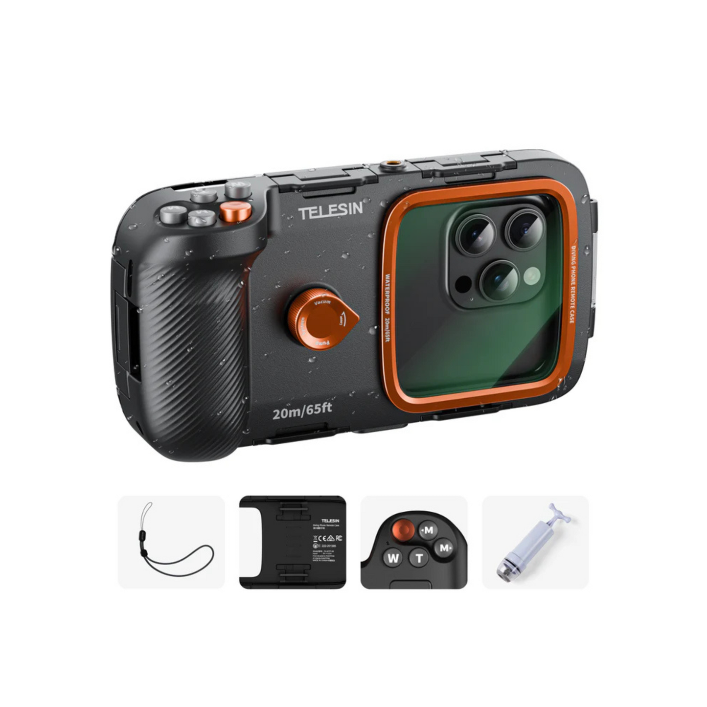 Telesin P4-WTP-06, Diving Phone Case, Black