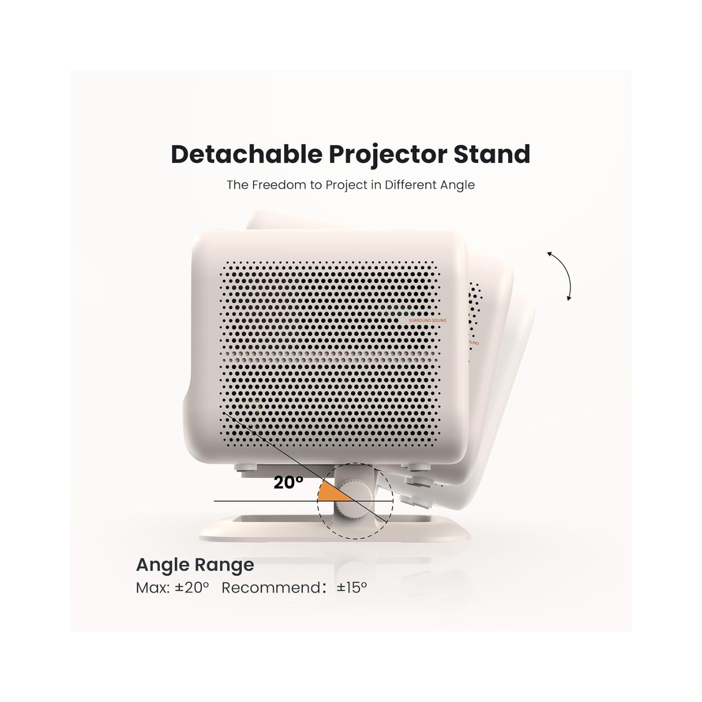 Yaber L2 Plus, 700 ANSI Lumens Portable Outdoor Projector, Cream