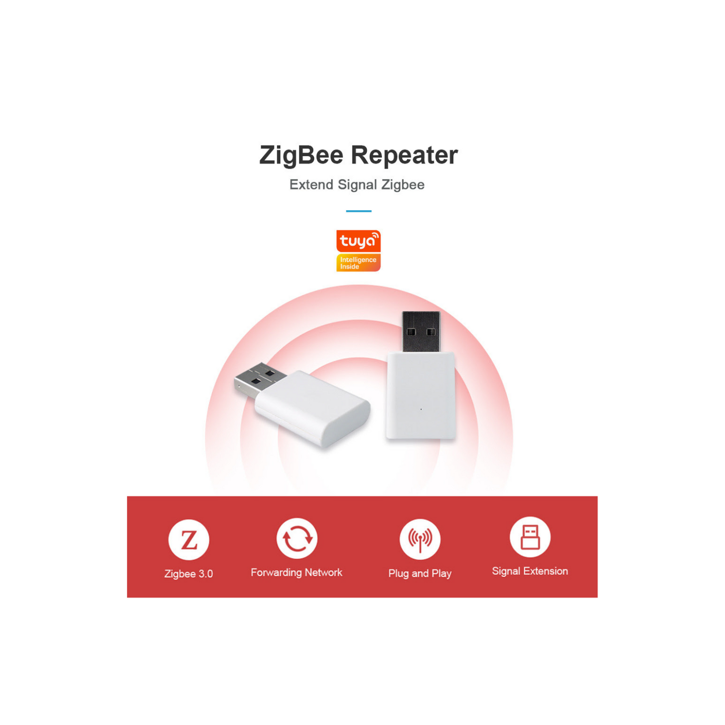 Tuya Zigbee Smart Gateway Repeater – Stronger Coverage, Smarter Home