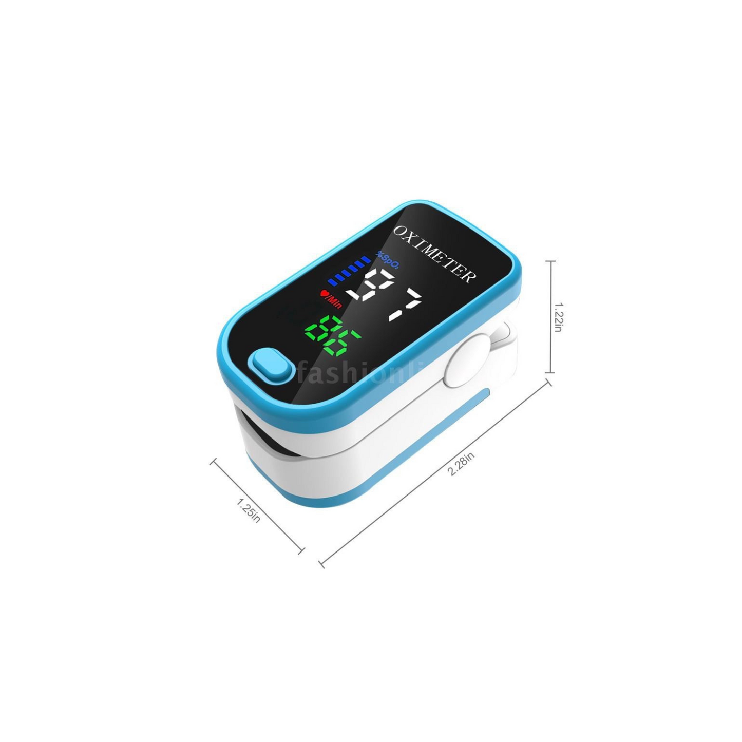 Fingertip Pulse Oximeter Blood Oxygen Saturation Monitor for Pulse Rate and SpO2 Level