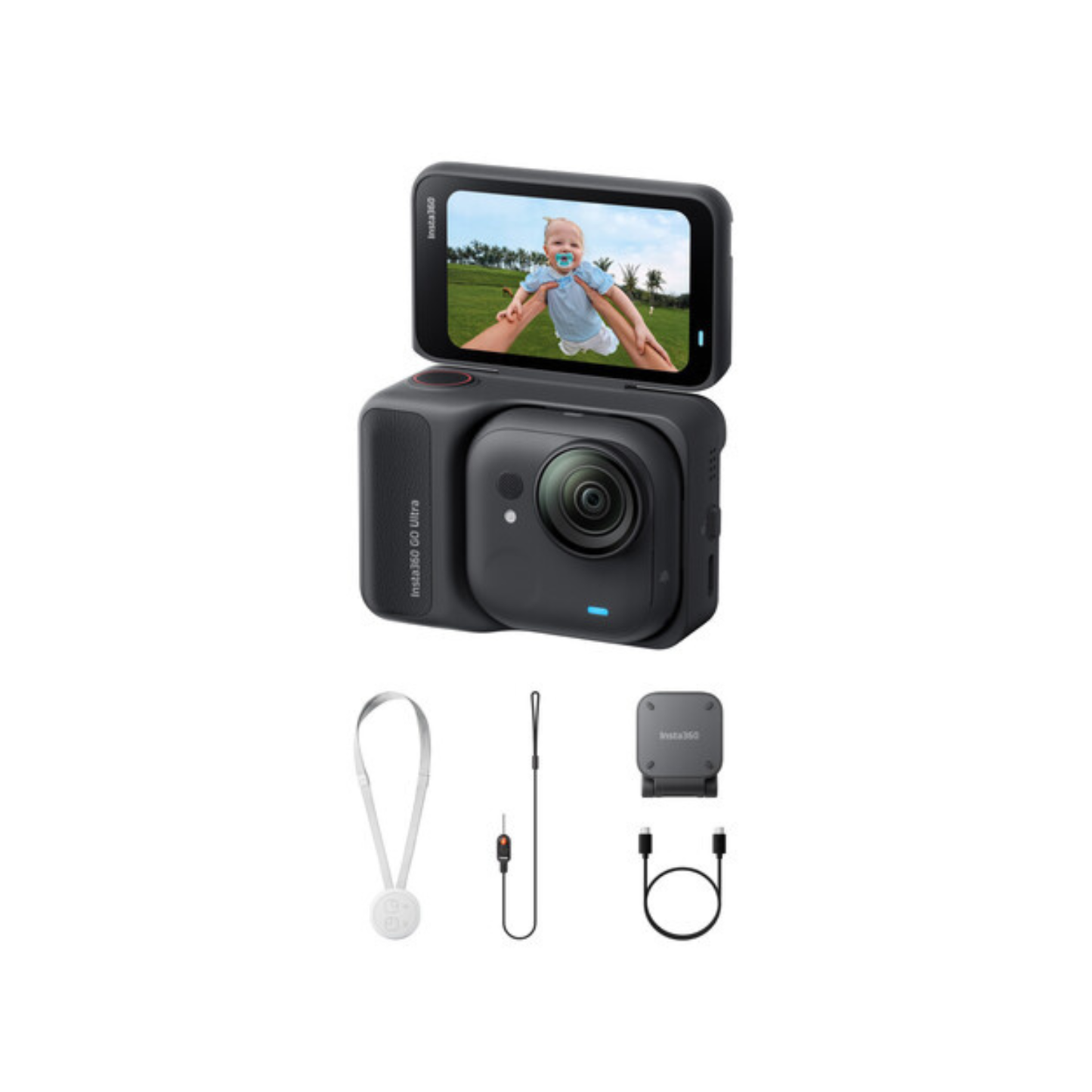 Insta360 GO Ultra Standard Bundle, Action Camera, Midnight Black