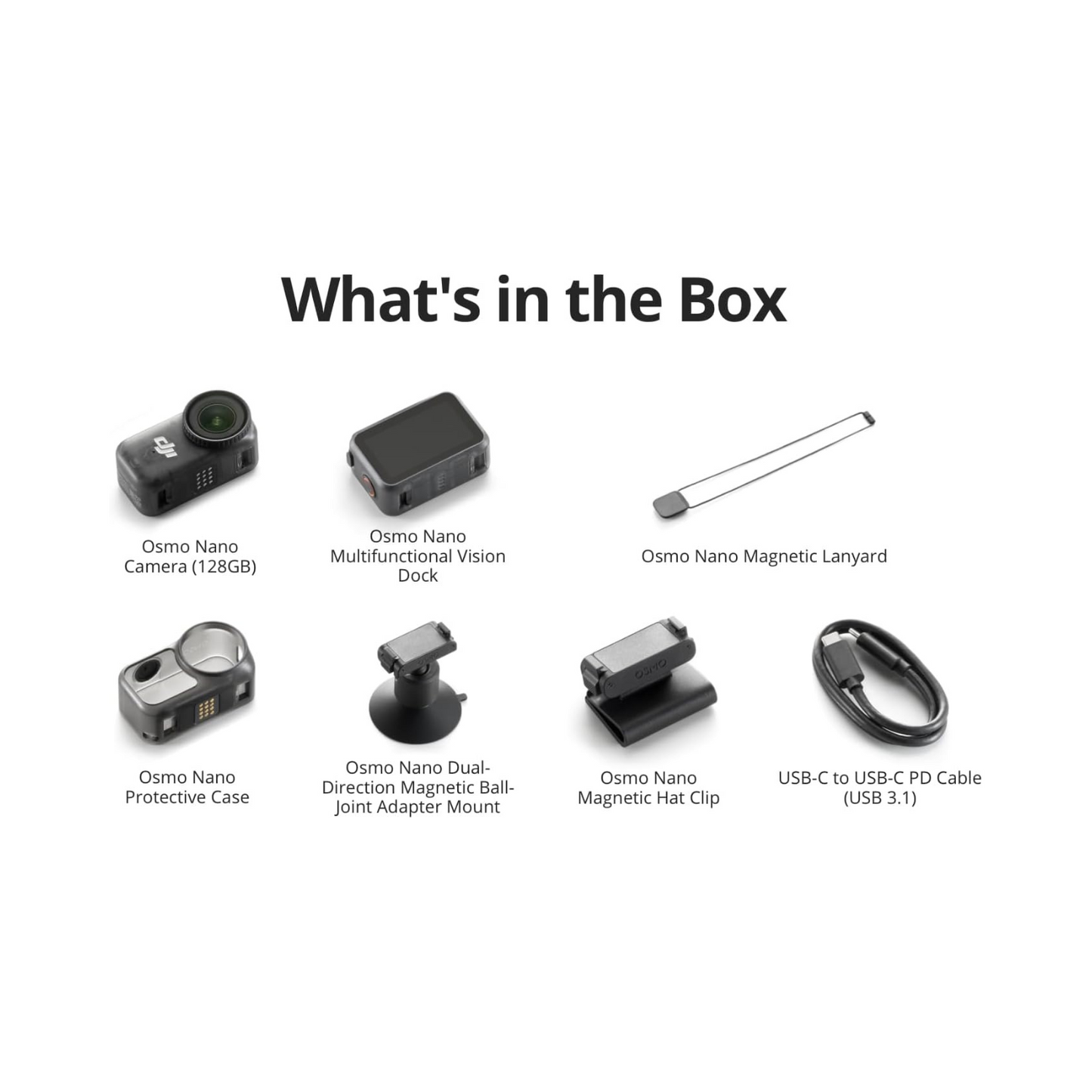 DJI Osmo Nano Standard Combo, Action Camera, Black