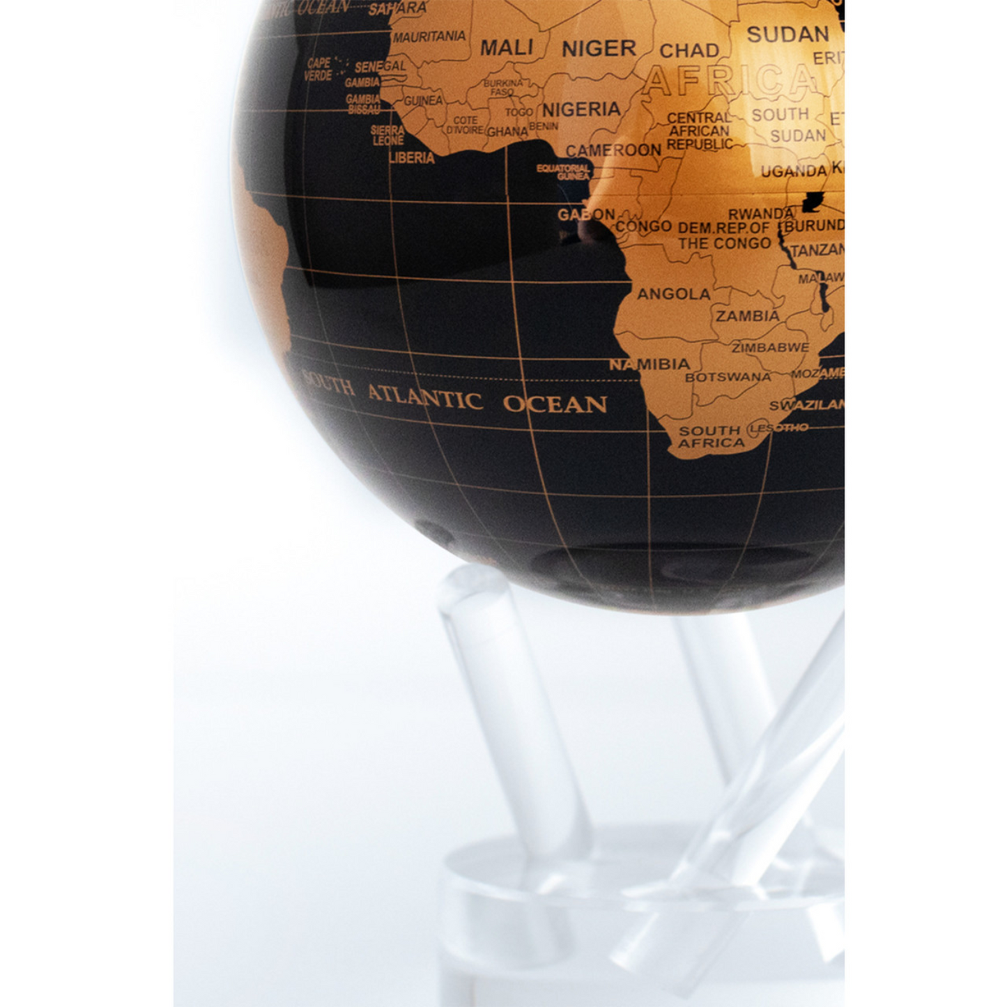 Mova Globe Black and Gold 6" Self Rotating Globe