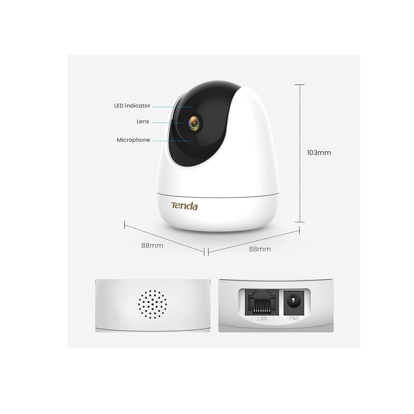 Tenda CP7 WiFi Surveillance IP Camera