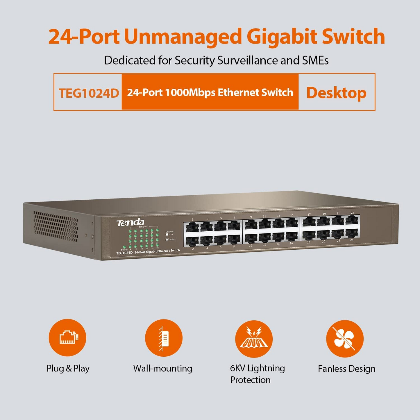 Tenda TEG1024D 24-Port Gigabit Ethernet Switch