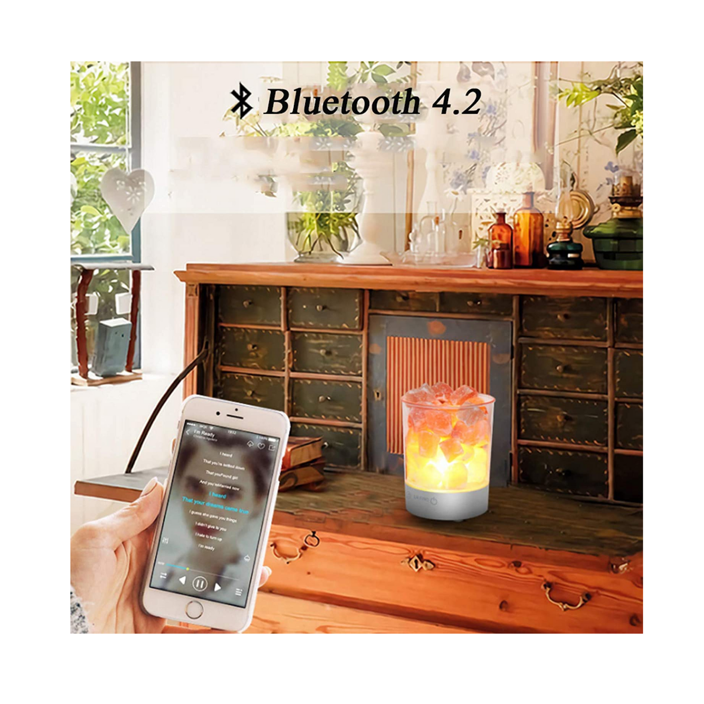 Himalayan Salt Lamp with Bluetooth Music