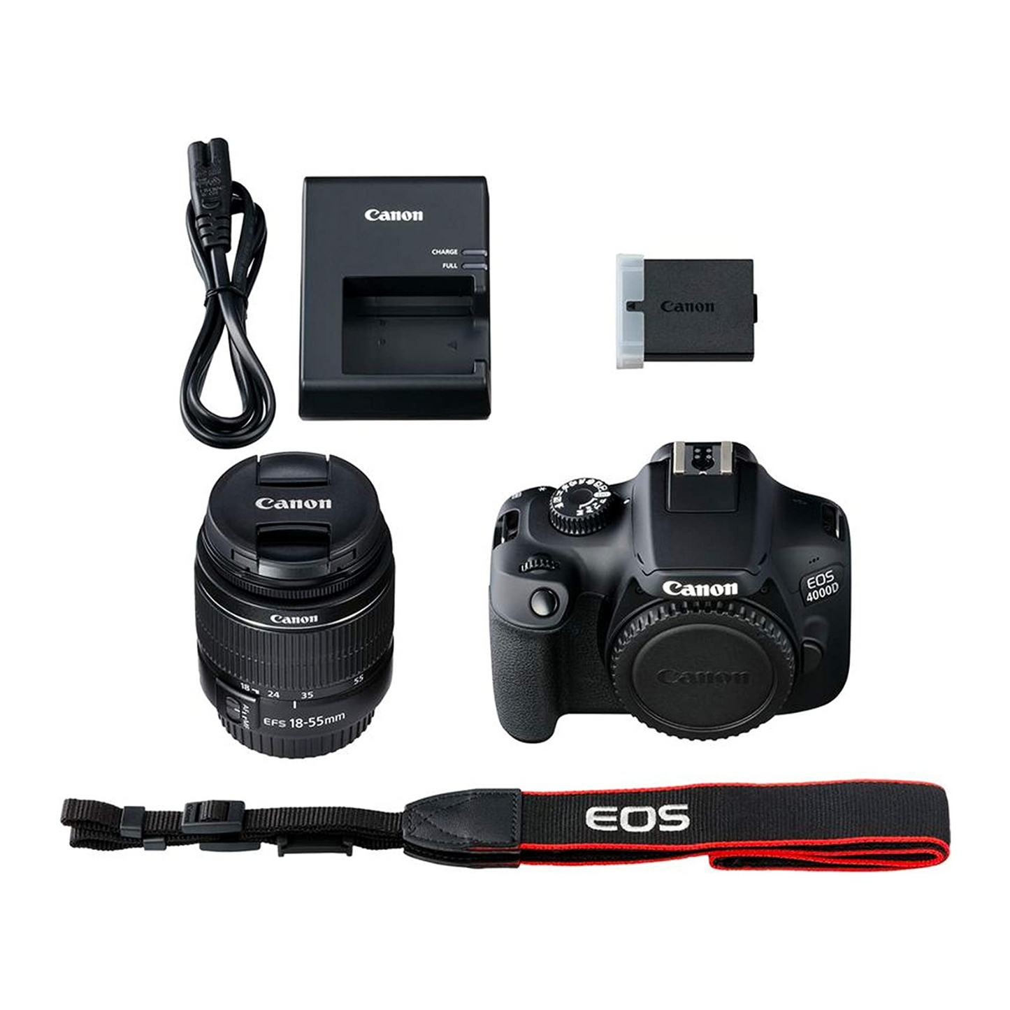 Canon EOS 4000D DSLR Camera with 18-55 Lens Kit, Black