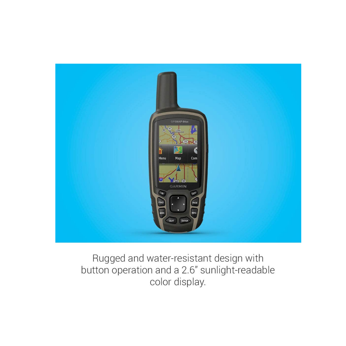 Garmin GPSMAP 64sx, Handheld GPS with Altimeter and Compass