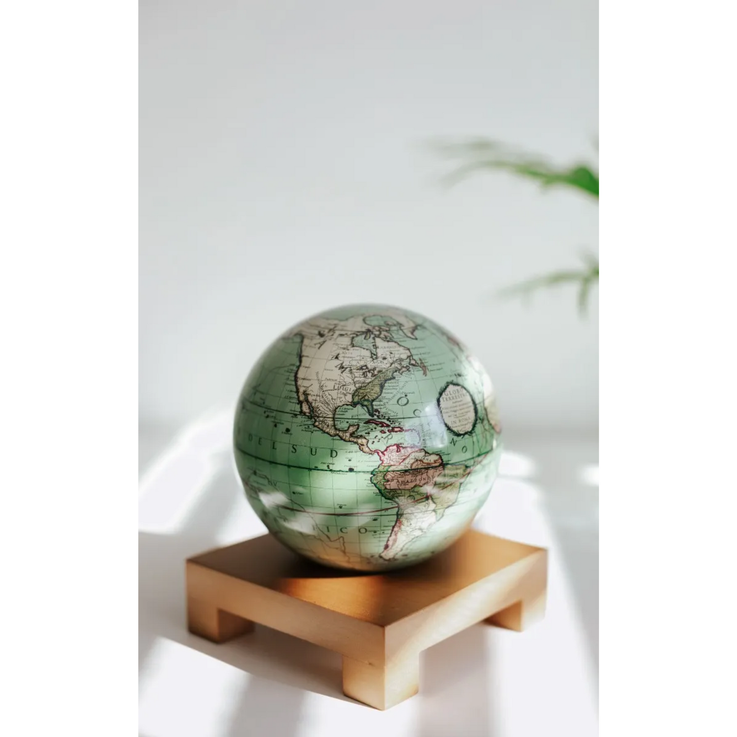 Mova Globe Antique terrestrial Green Self Rotating Globe
