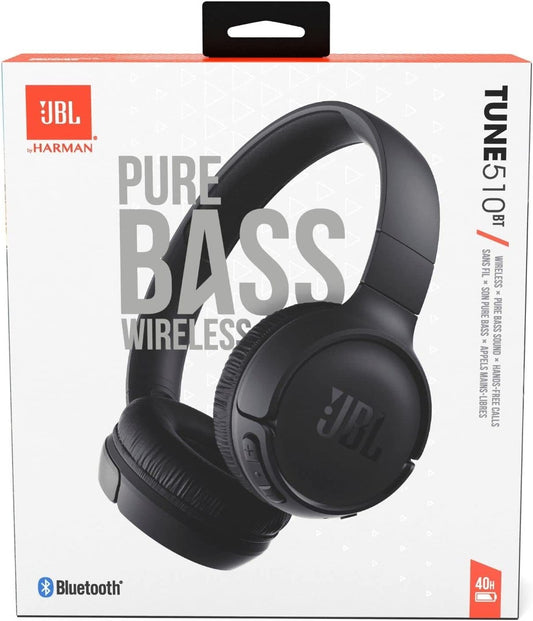 JBL Tune 510BT Wireless On-Ear Headphones with Pure bass Sound