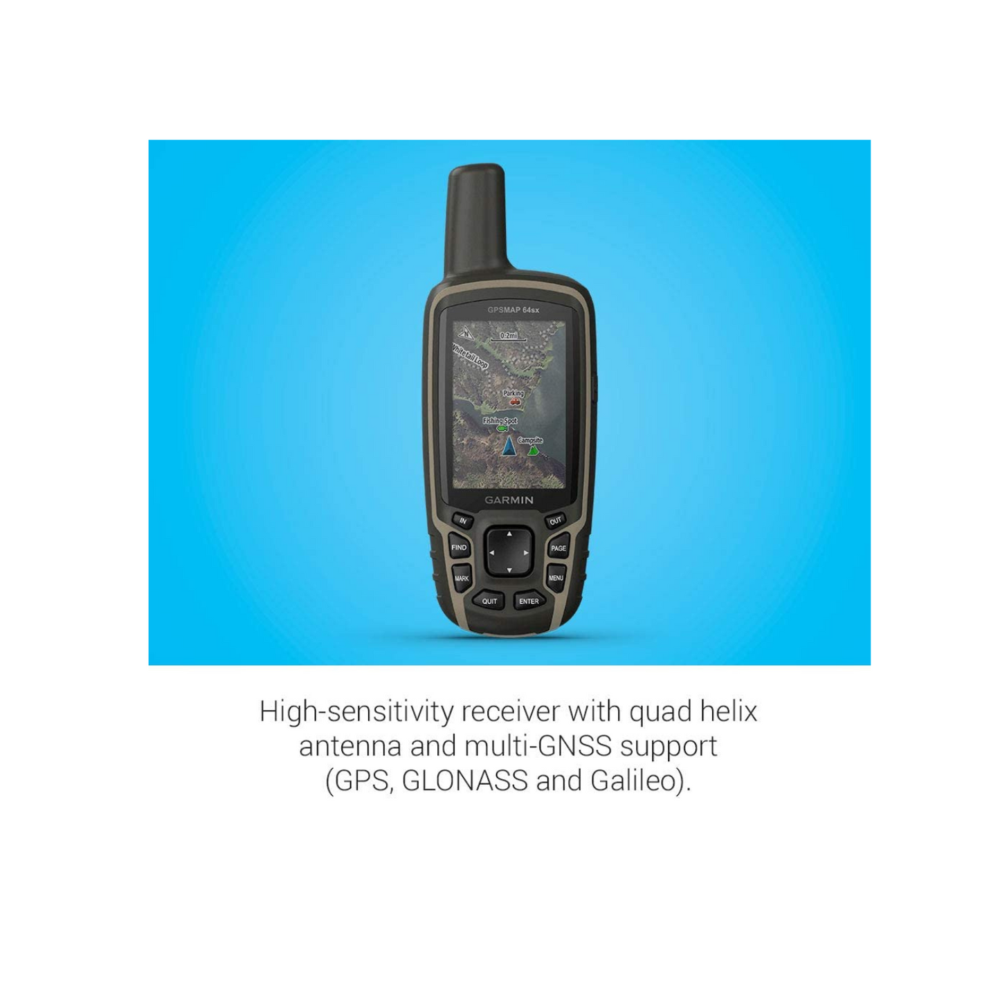 Garmin GPSMAP 64sx, Handheld GPS with Altimeter and Compass