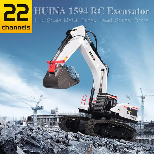 Huina 1594 1:14 22 CH Excavator Remote Control Toy
