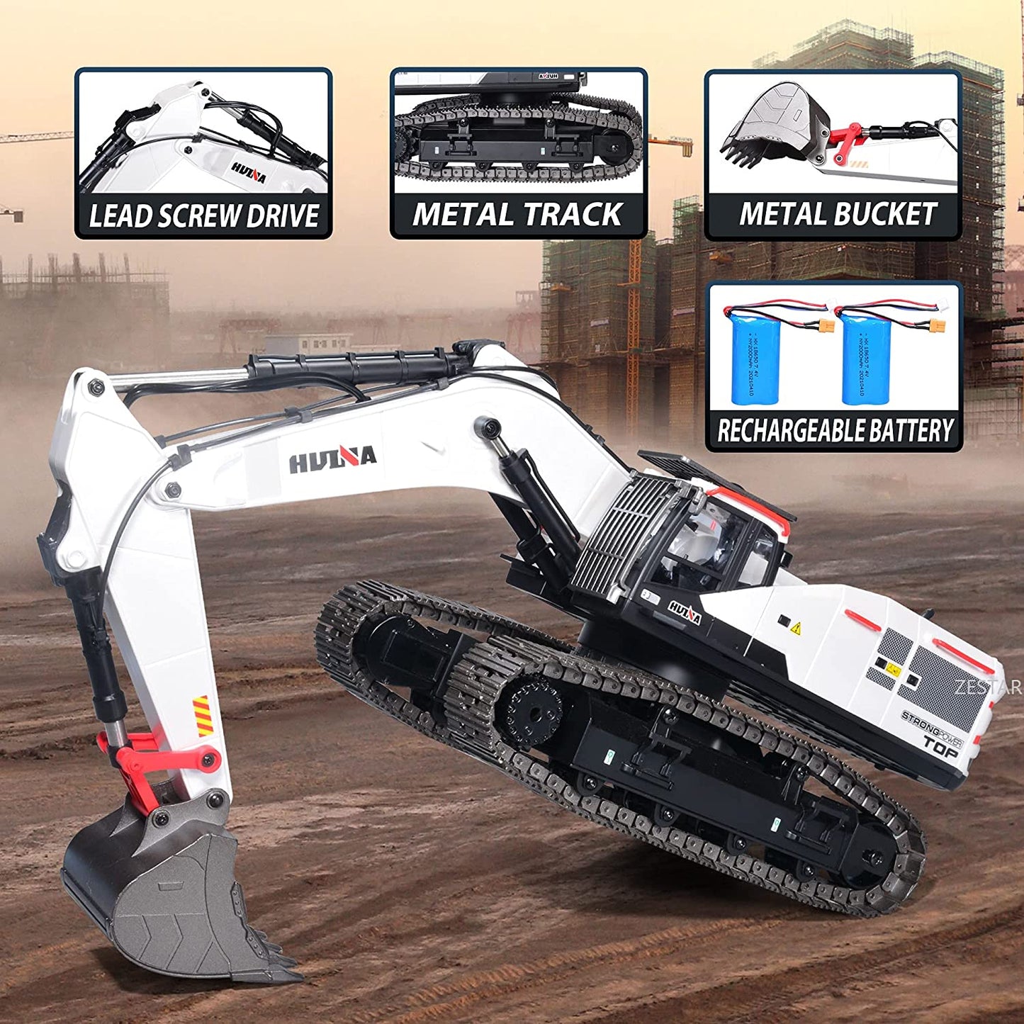 Huina 1594 1:14 22 CH Excavator Remote Control Toy