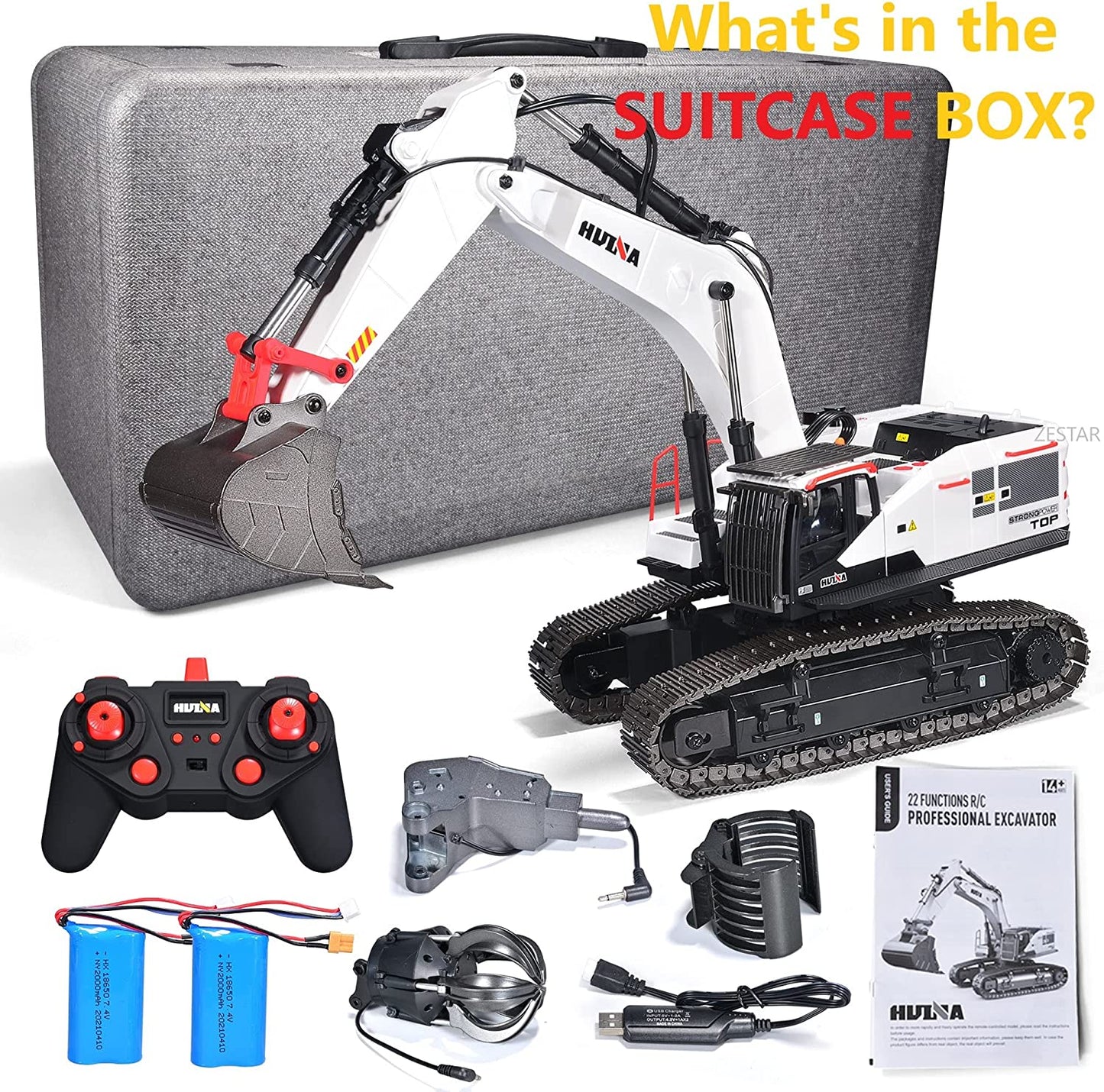 Huina 1594 1:14 22 CH Excavator Remote Control Toy