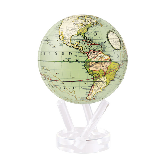 Mova Globe Antique terrestrial Green Self Rotating Globe